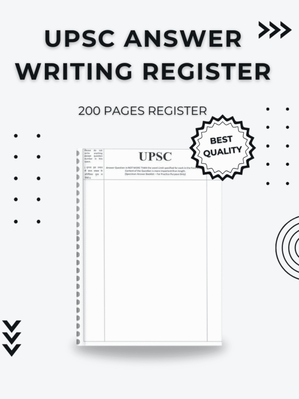 UPSC ANSWER REGISTER 200 PAGESS UPSC ANWER WRITING REGISTER